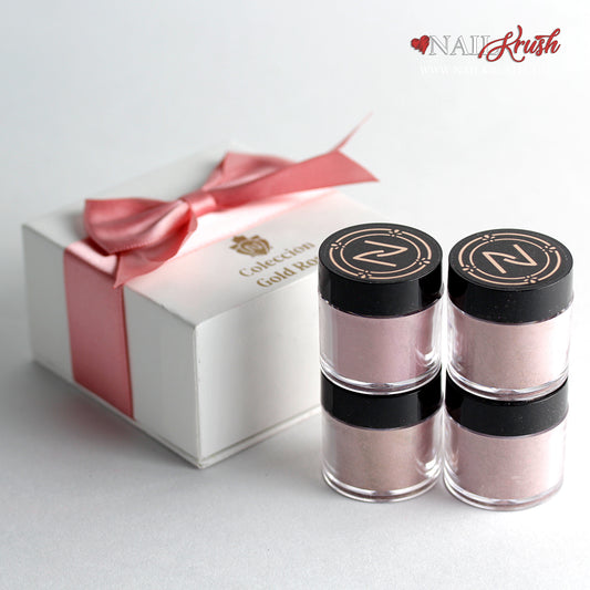 Colección de Acrílico Gold Rose - Nailux Premium